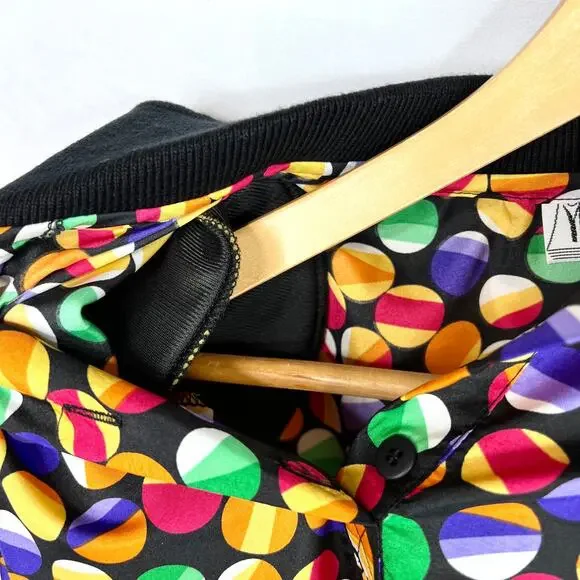 Vintage 80s Notations Funky Circle Blouse Small - Picture 4 of 5